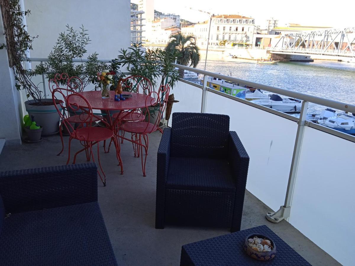 Appartement Cosy Terrasse vue Quai Canal + parking Sète Extérieur photo